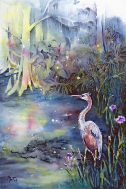 Colorful Heron (sold)