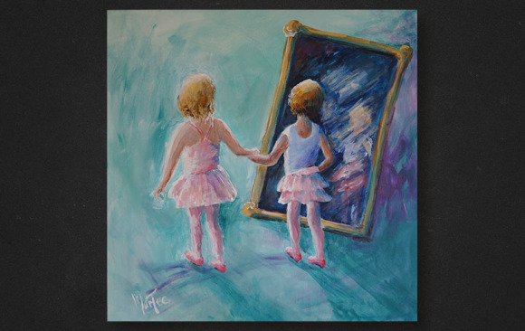BFF Ballerinas in a Looking Glass